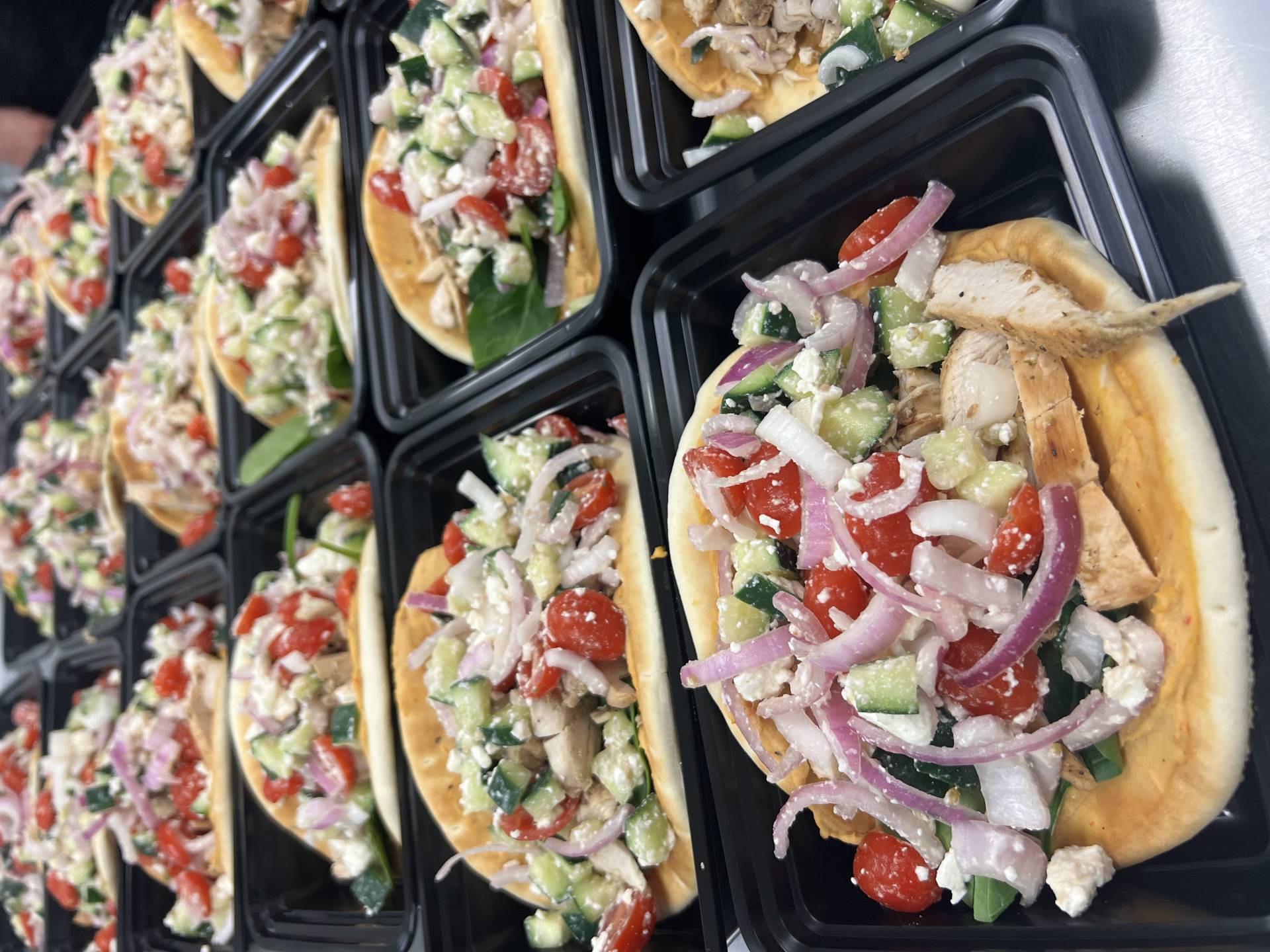 Greek Chicken Pita Wraps