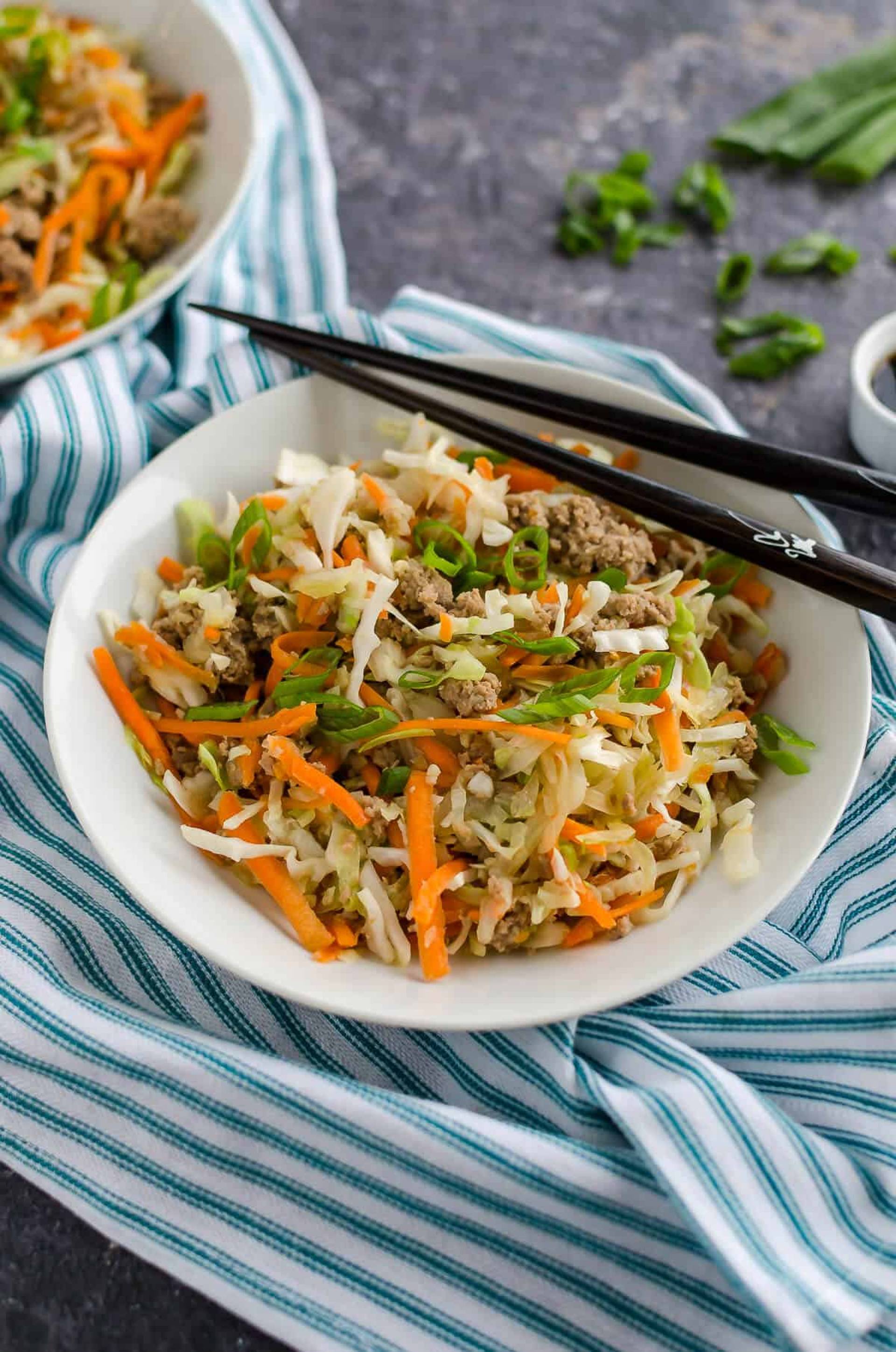 Egg Roll In-a-Bowl w/ Impossible plant-based protein