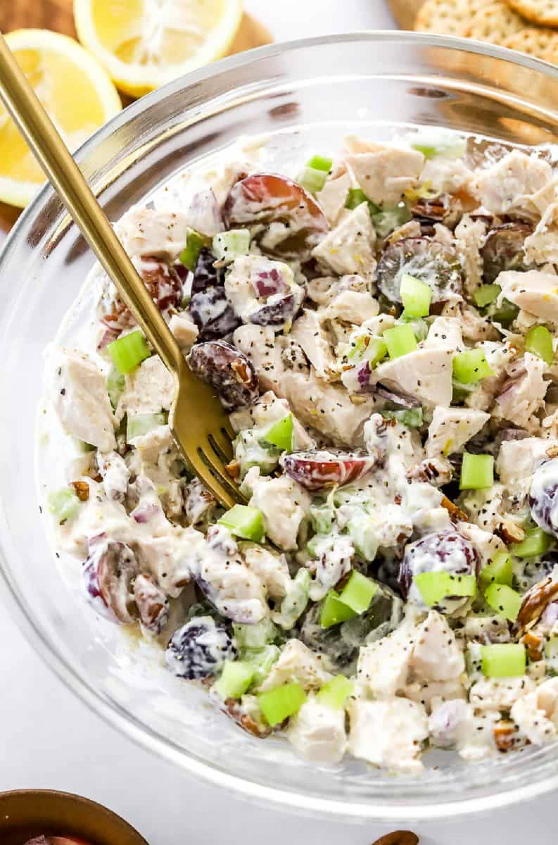 Sweet Summer Chopped Chicken Salad w/ Strawberry Poppyseed Dressing