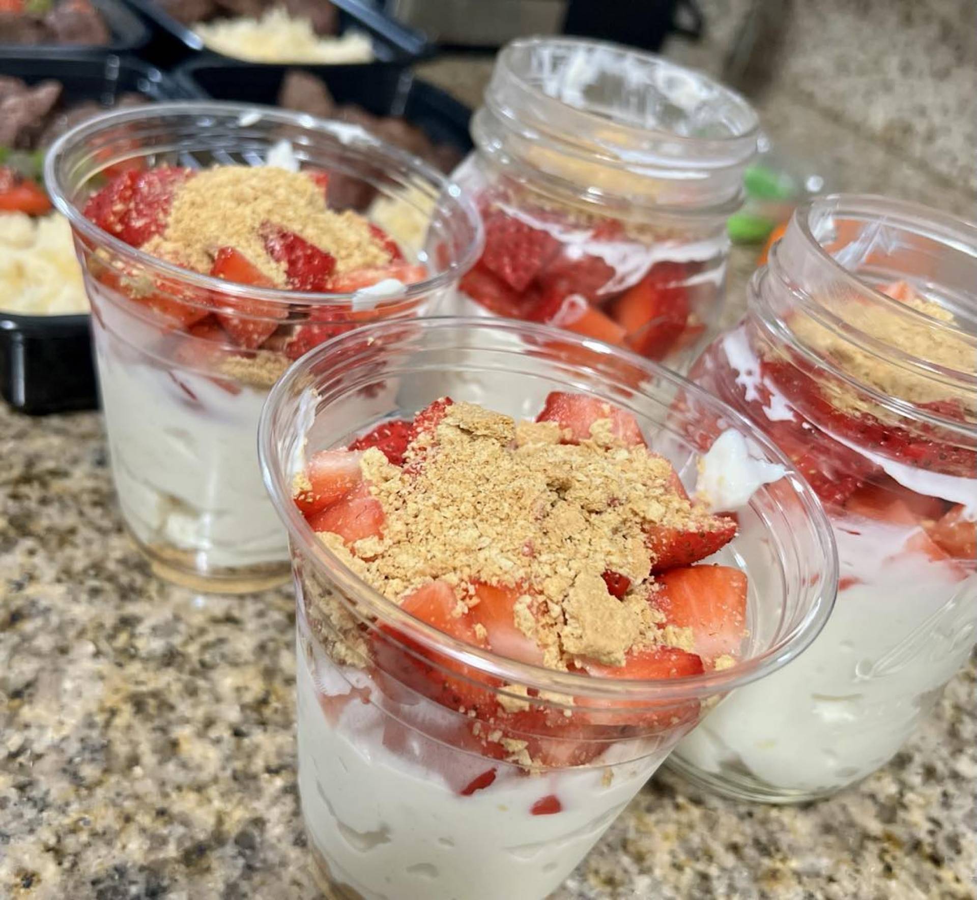 Strawberry Cheesecake Protein Parfait