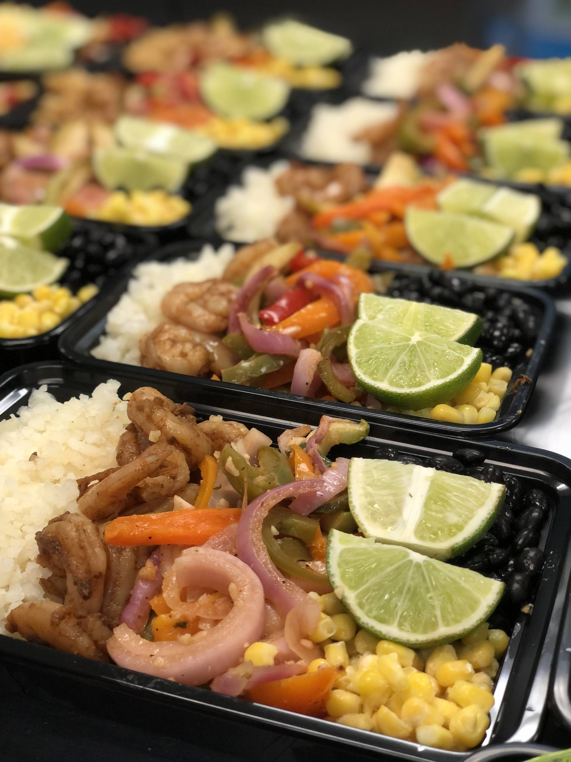 Shrimp Fajita Bowl w/ cauli-rice