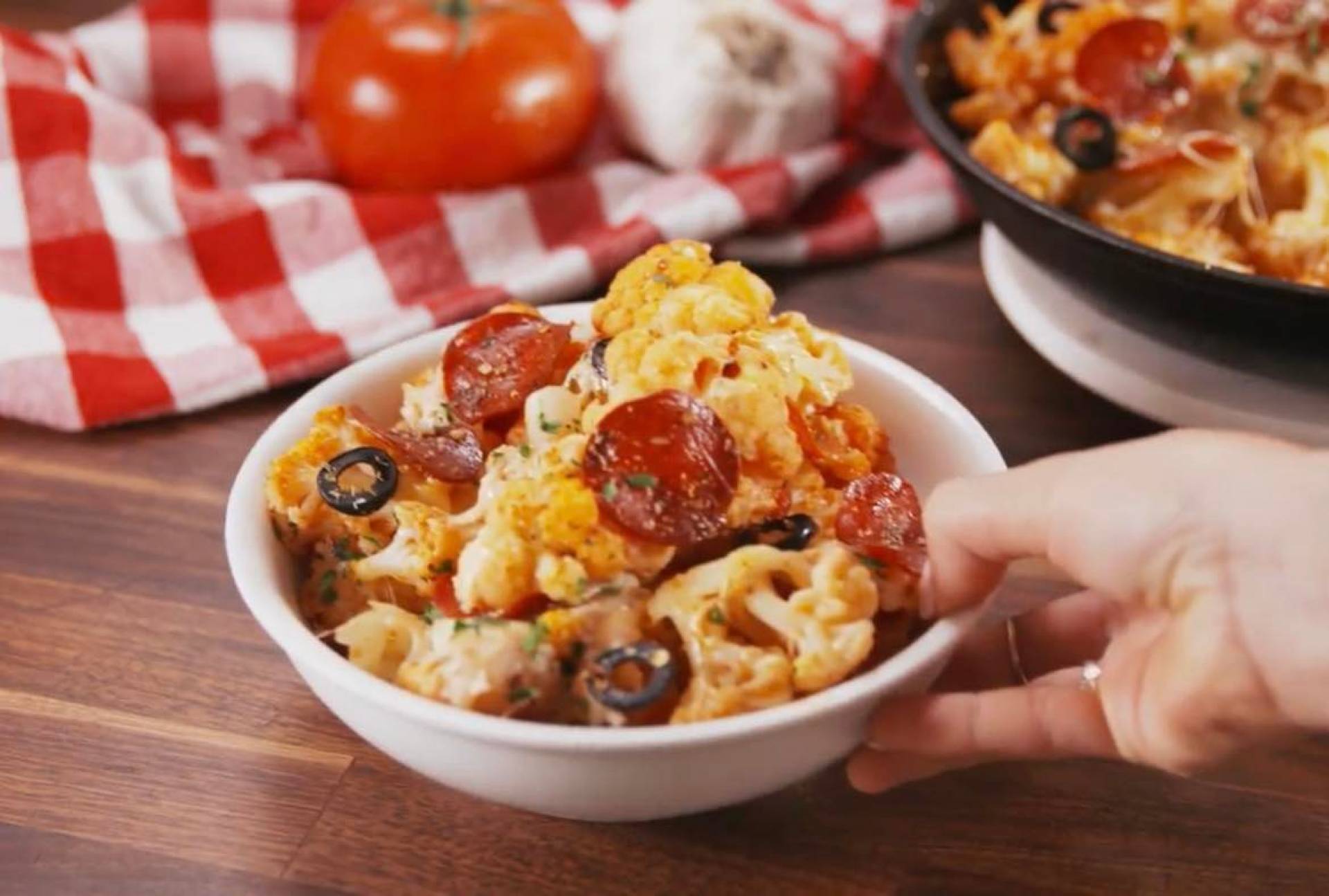 Meat Lover's Cauliflower Pizza Bowl