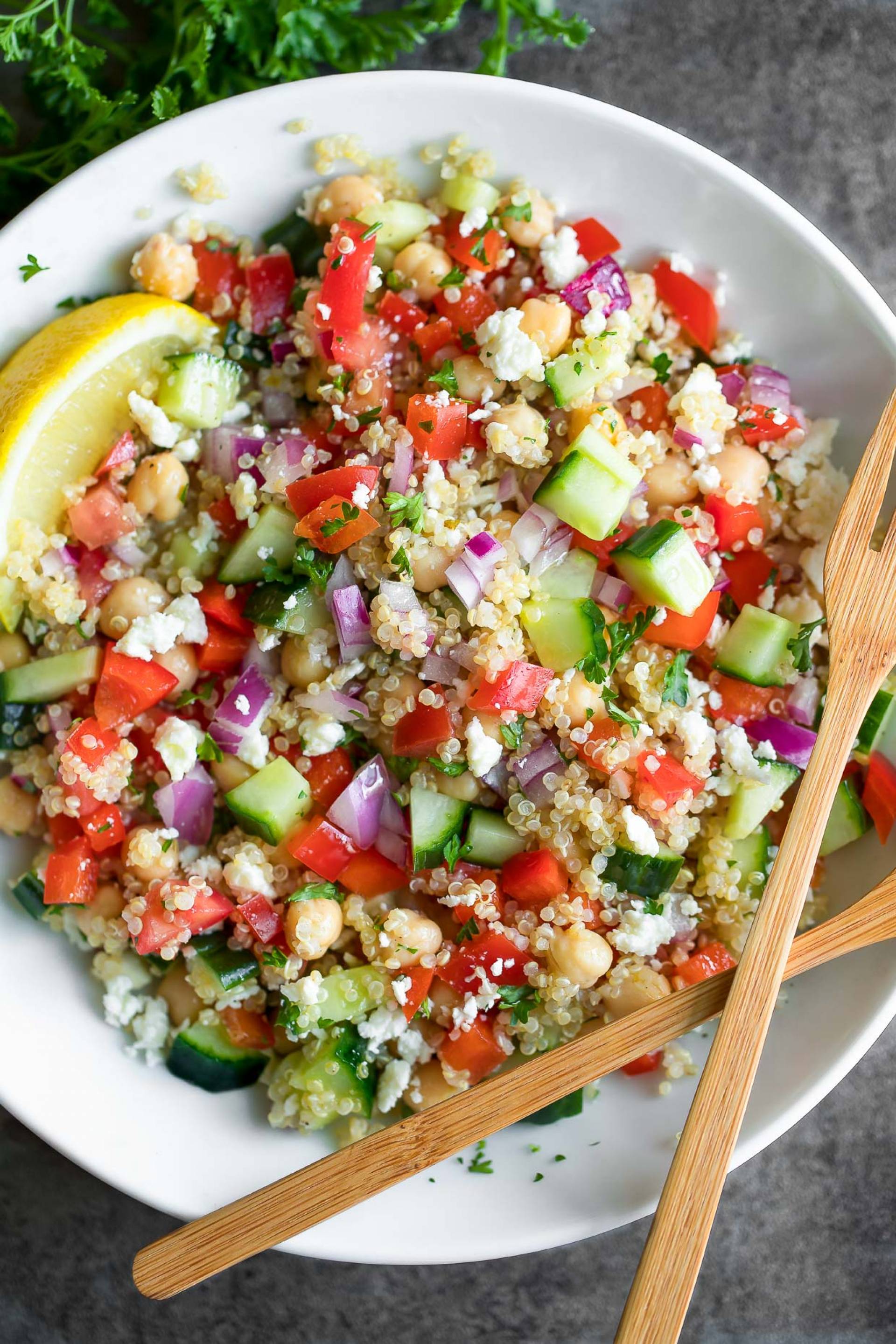 Greek Lemon Chicken Quinoa Salad