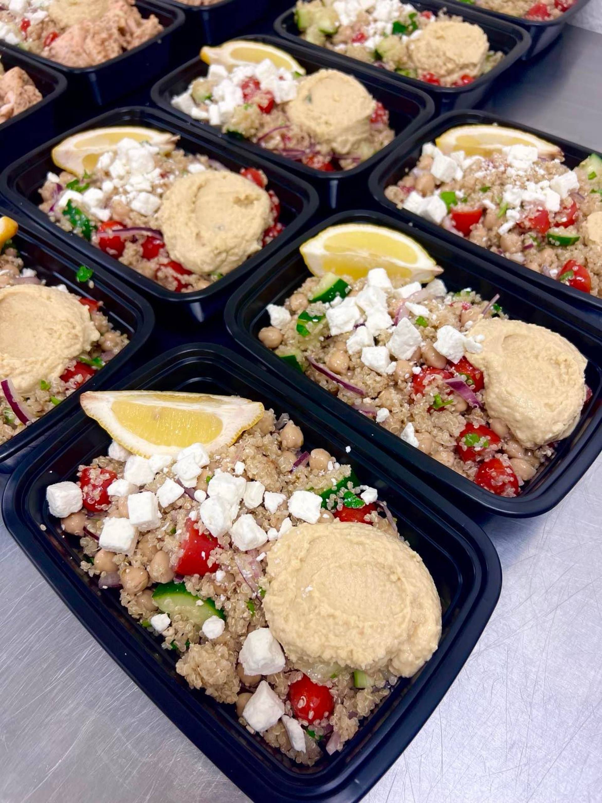 Greek Quinoa Salad w/ Hummus