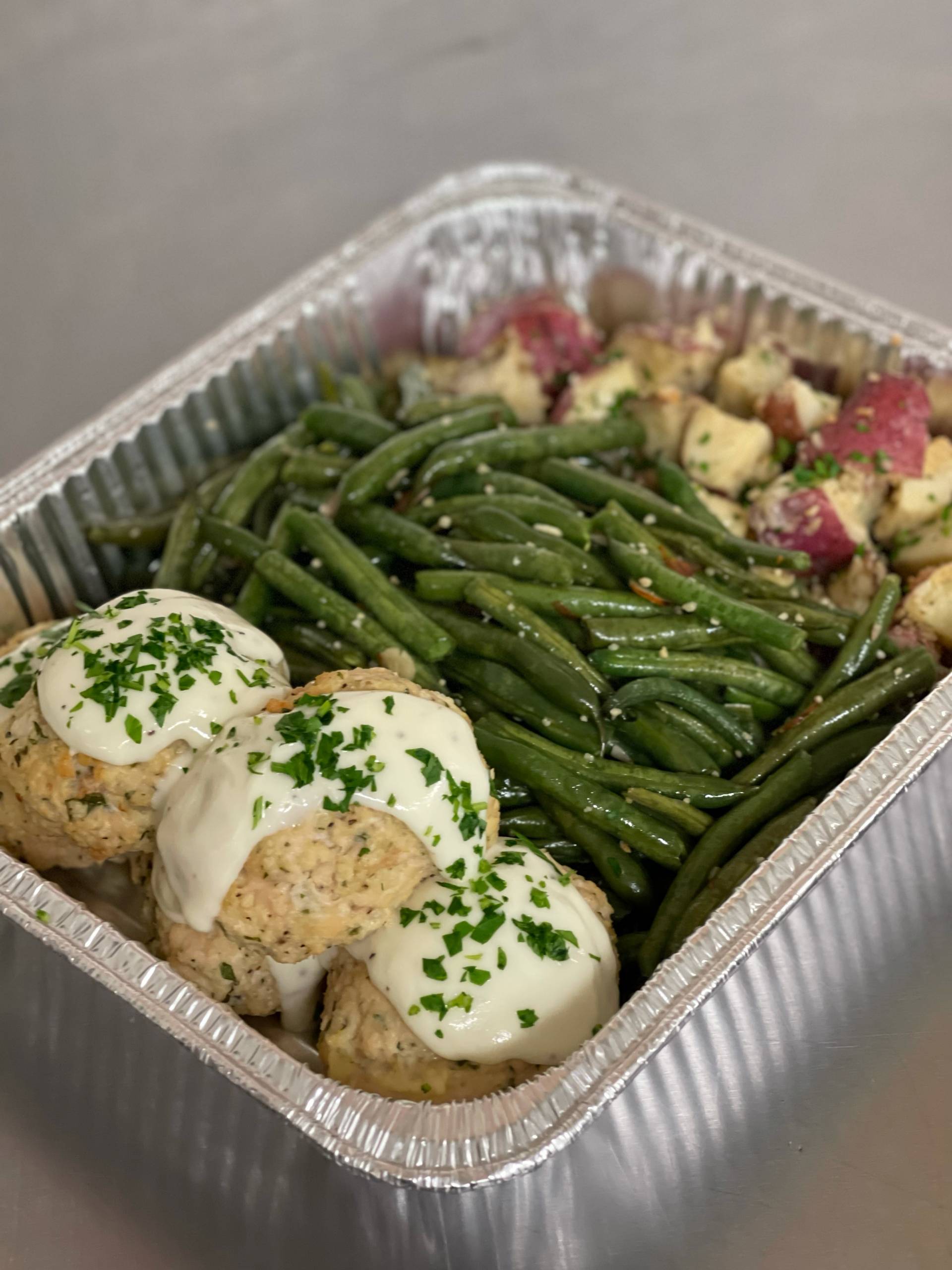 Garlic Parmesan Chicken Meatloaf