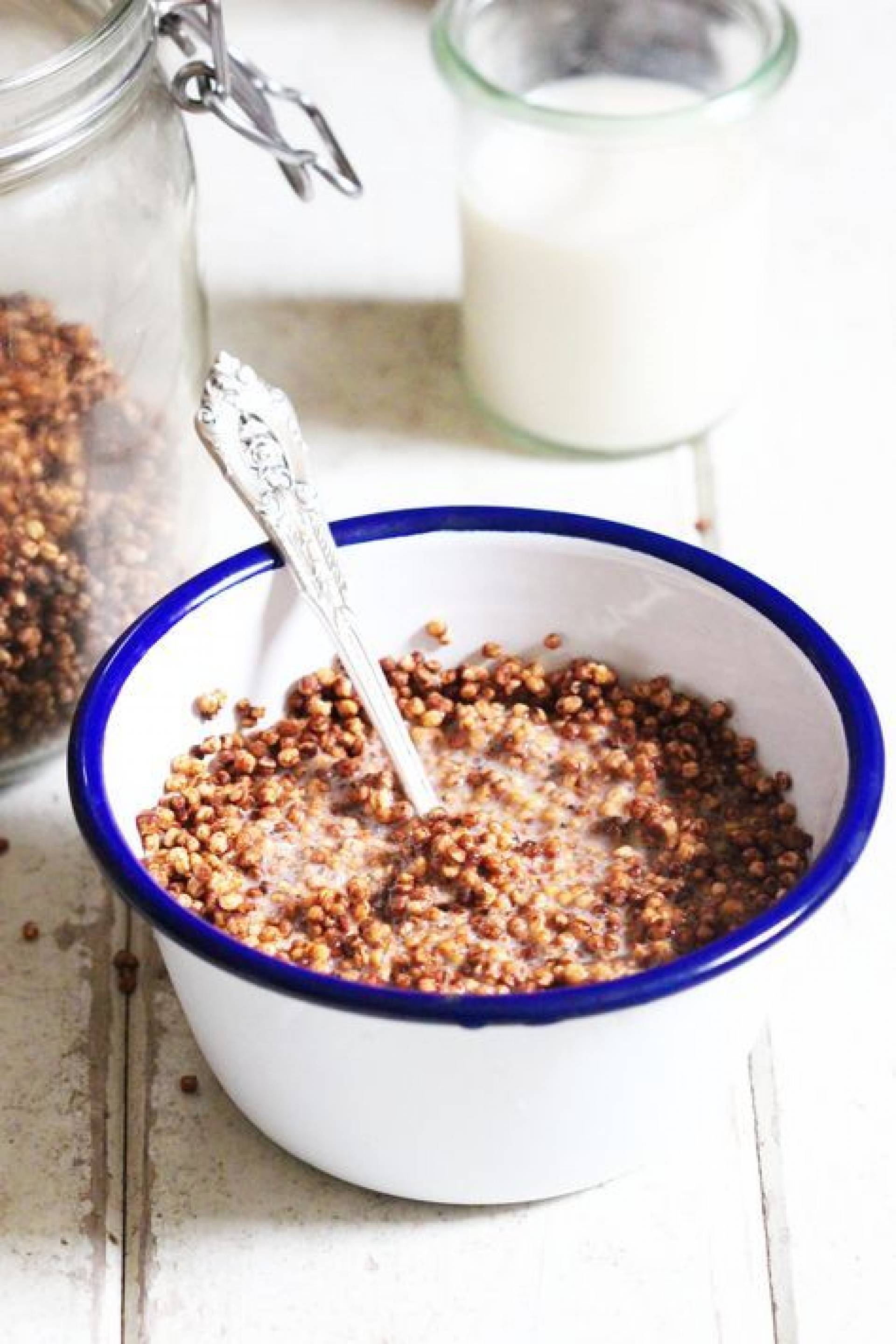 Cocoa Quinoa Puff Cereal