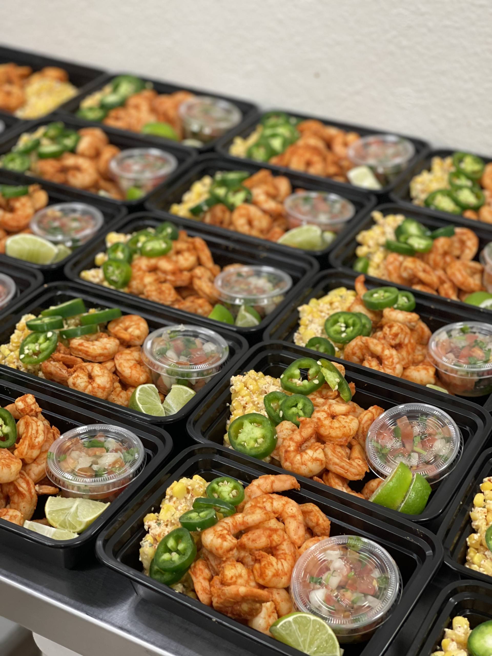 Elote Salad w/ Chili-Citrus Shrimp