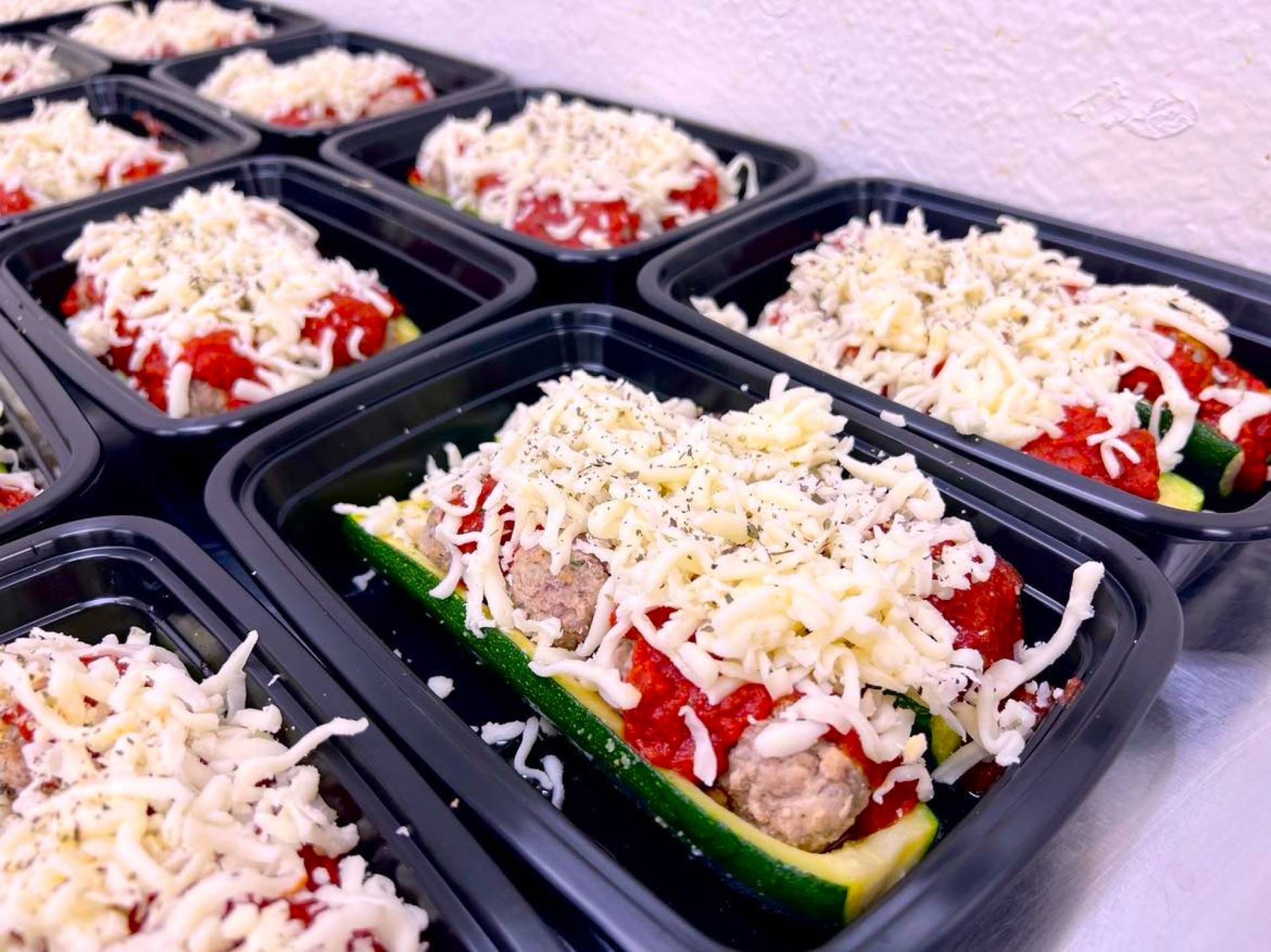 Meatball Zucchini Boats