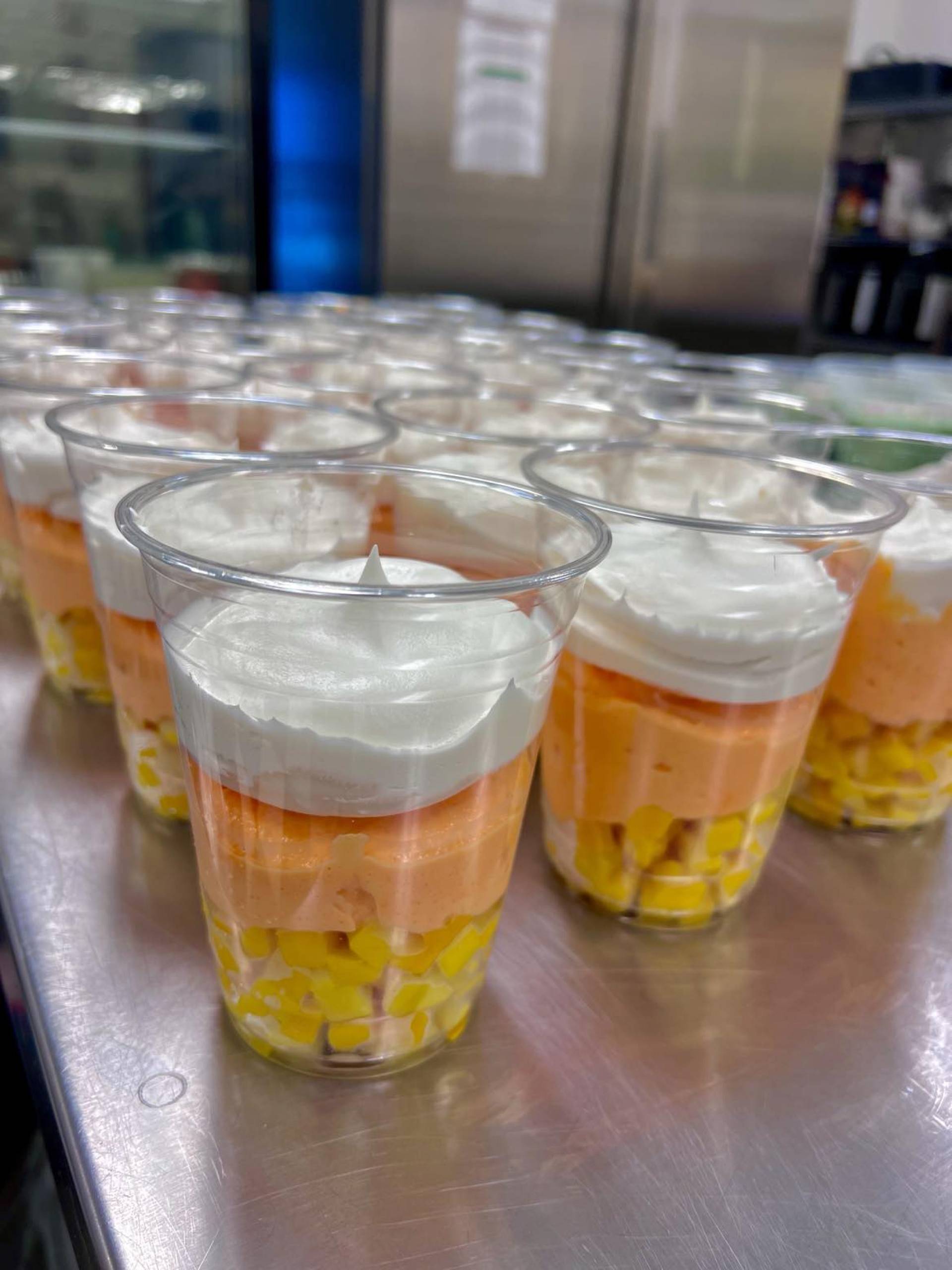 Candy Corn Parfait - Halloween menu