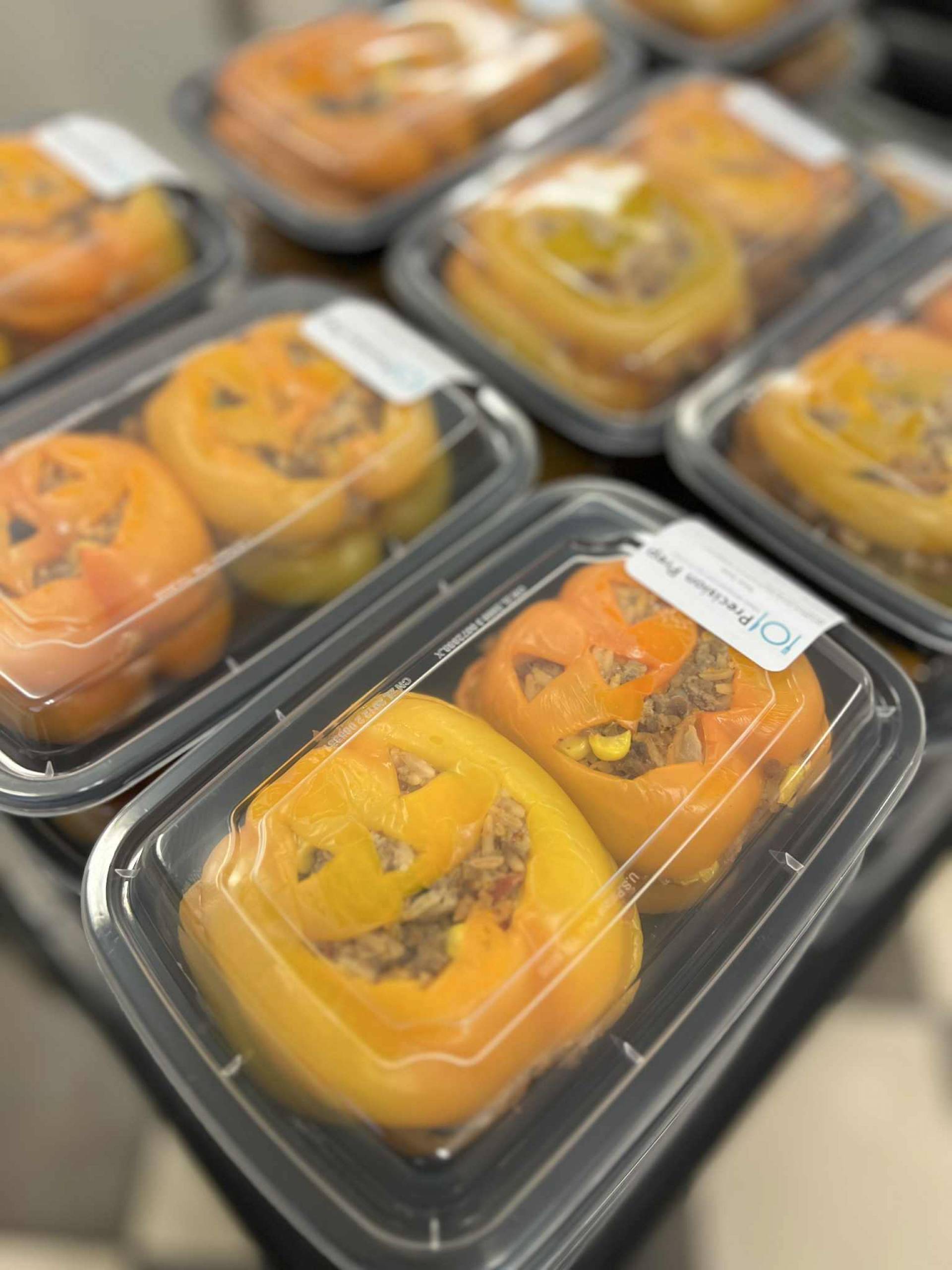 Stuffed Jack O' Lantern Peppers - Halloween menu