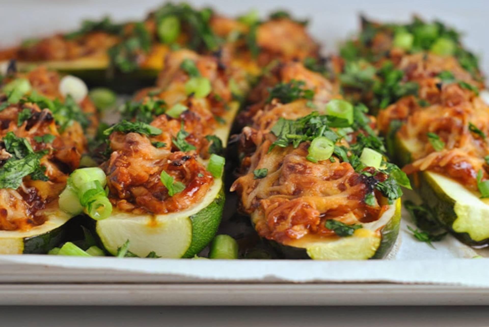 Impossible 'Meat' Stuffed Zucchini Boat