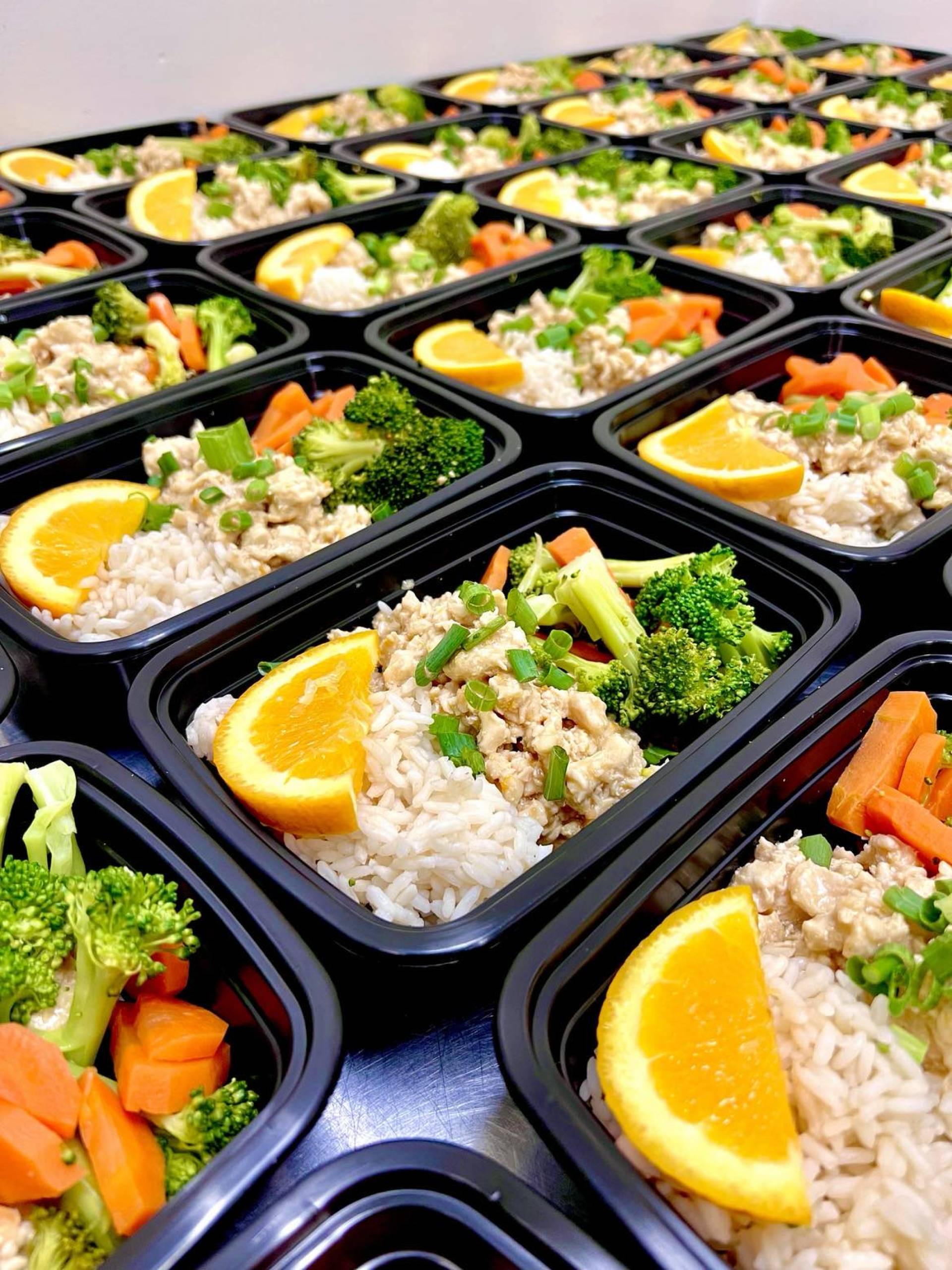 Orange Ground Chicken and Rice Bowl