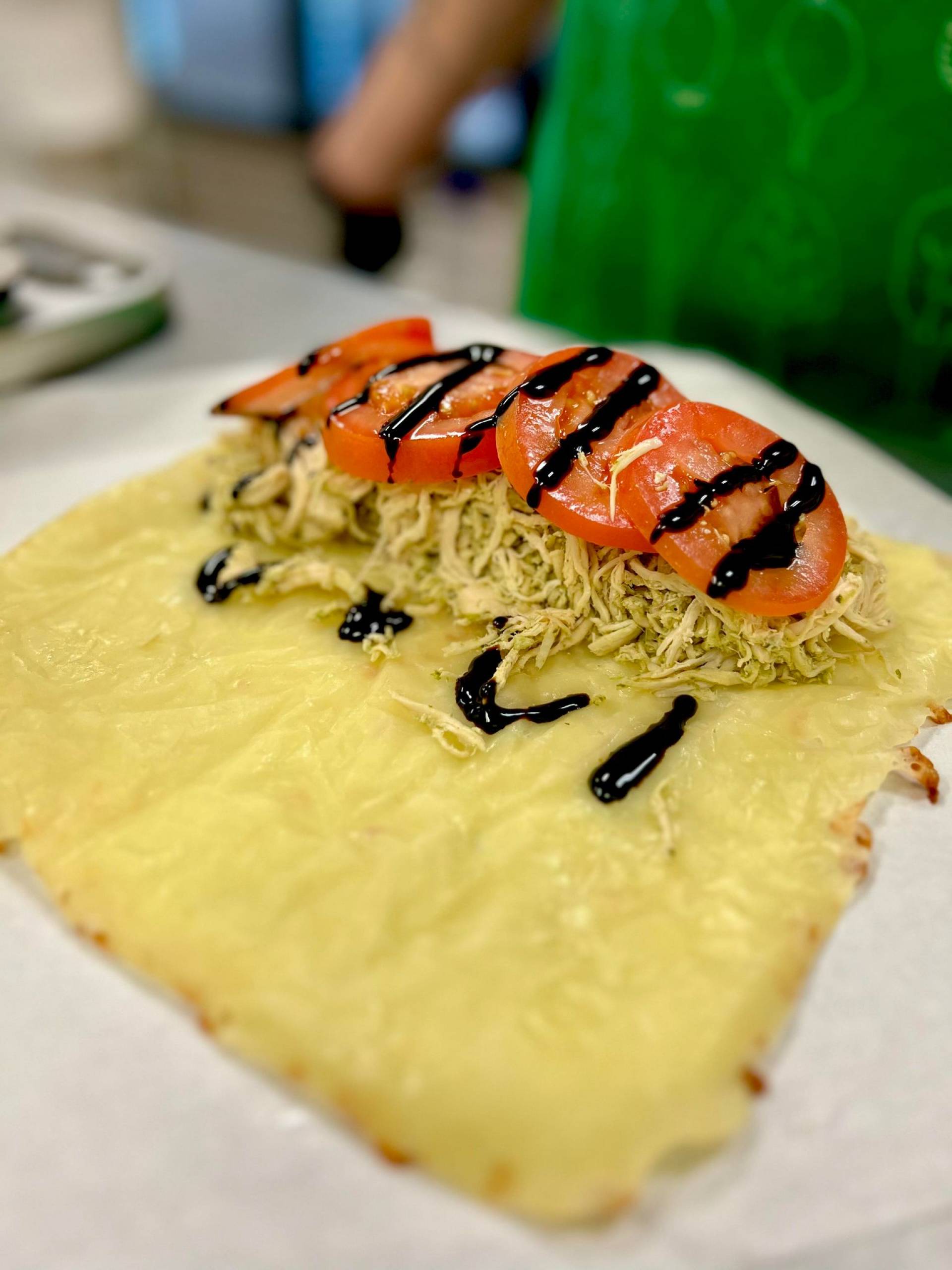 Caprese Chicken Keto Cheese Wrap