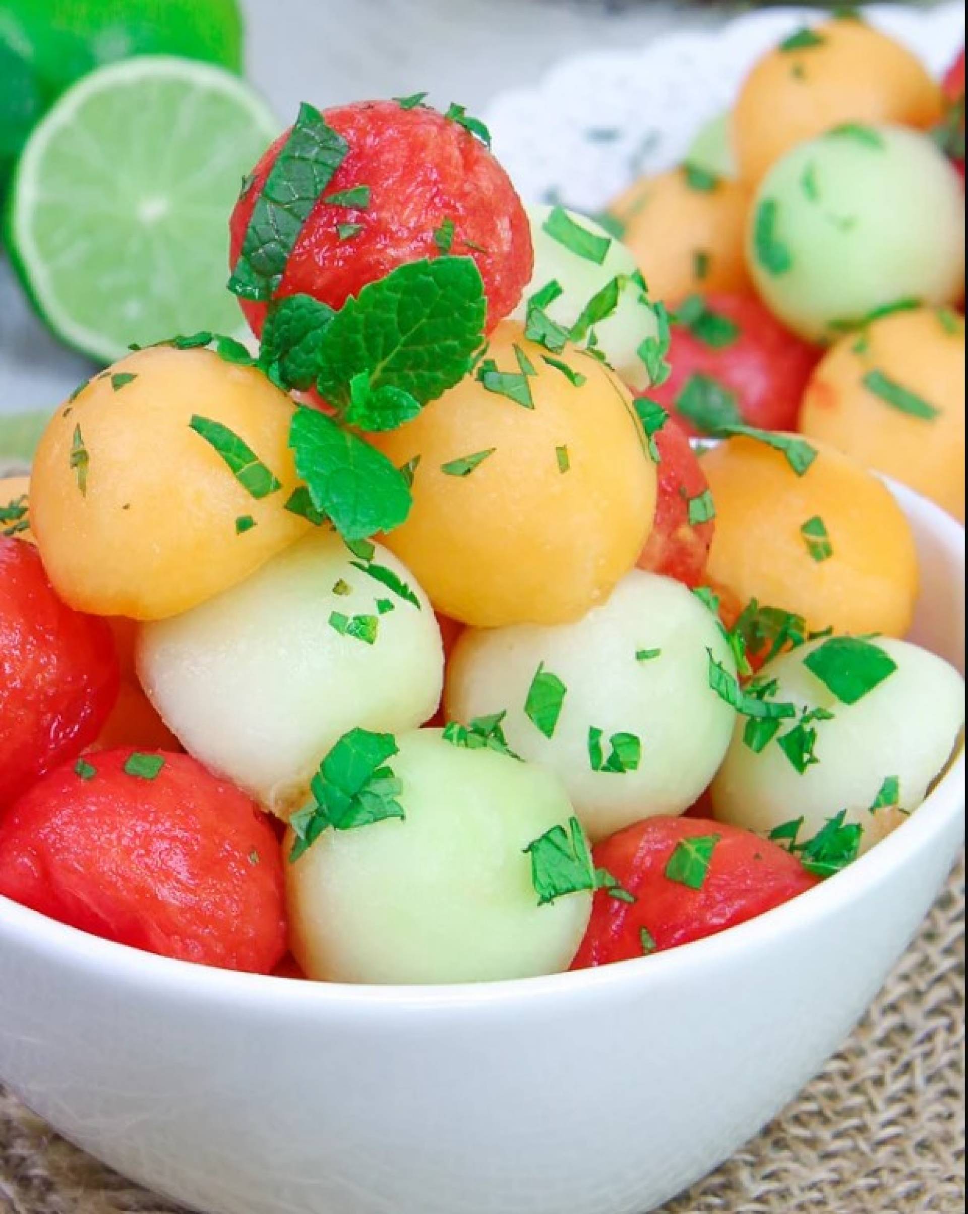 Melon Mint Fruit Salad
