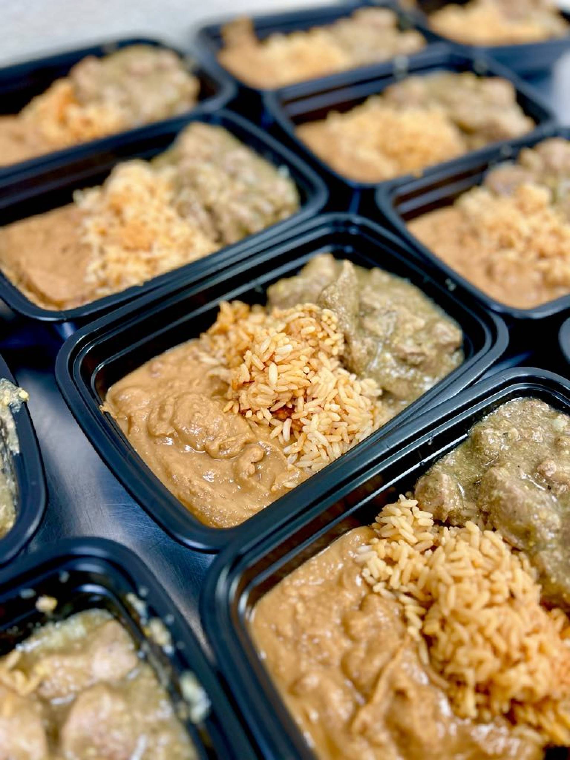 Chili Verde, Rice and Beans
