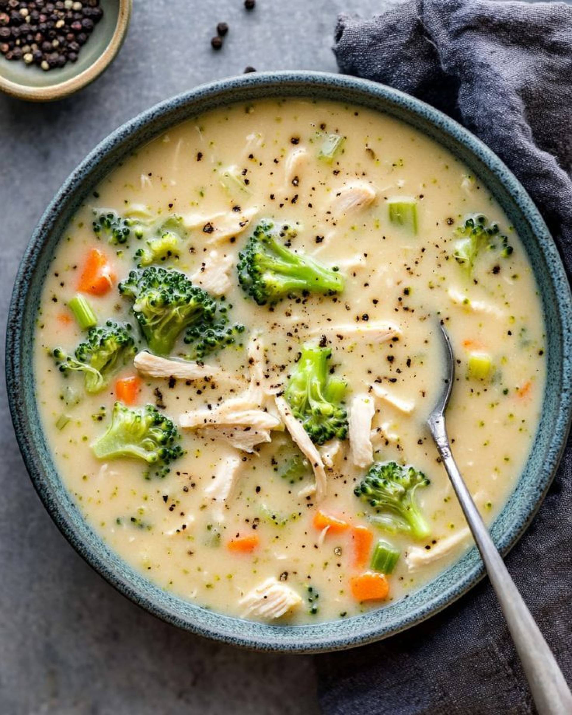 Broccoli Cheddar Chicken Soup