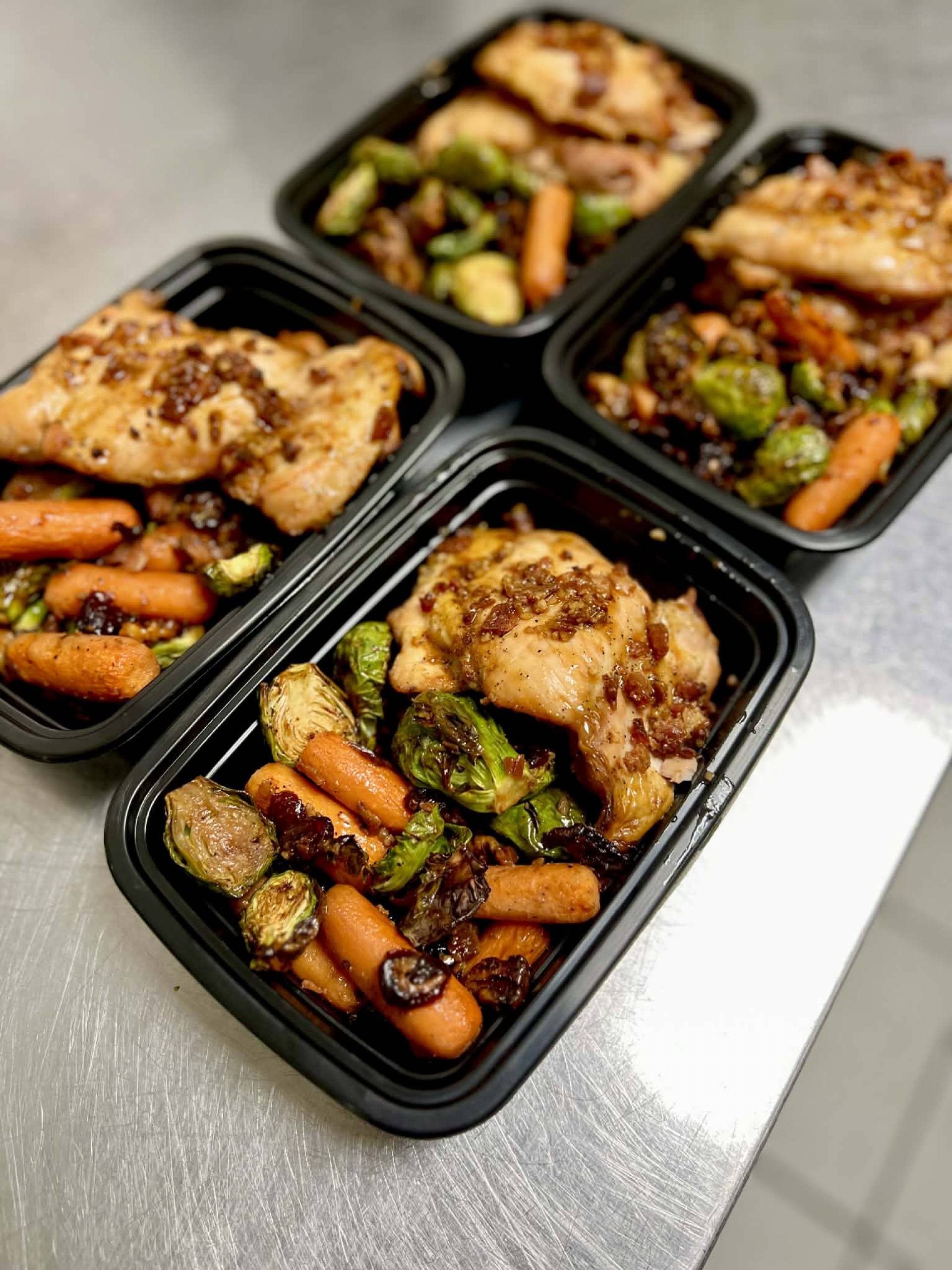 Maple Bacon Chicken with Roasted Veggies