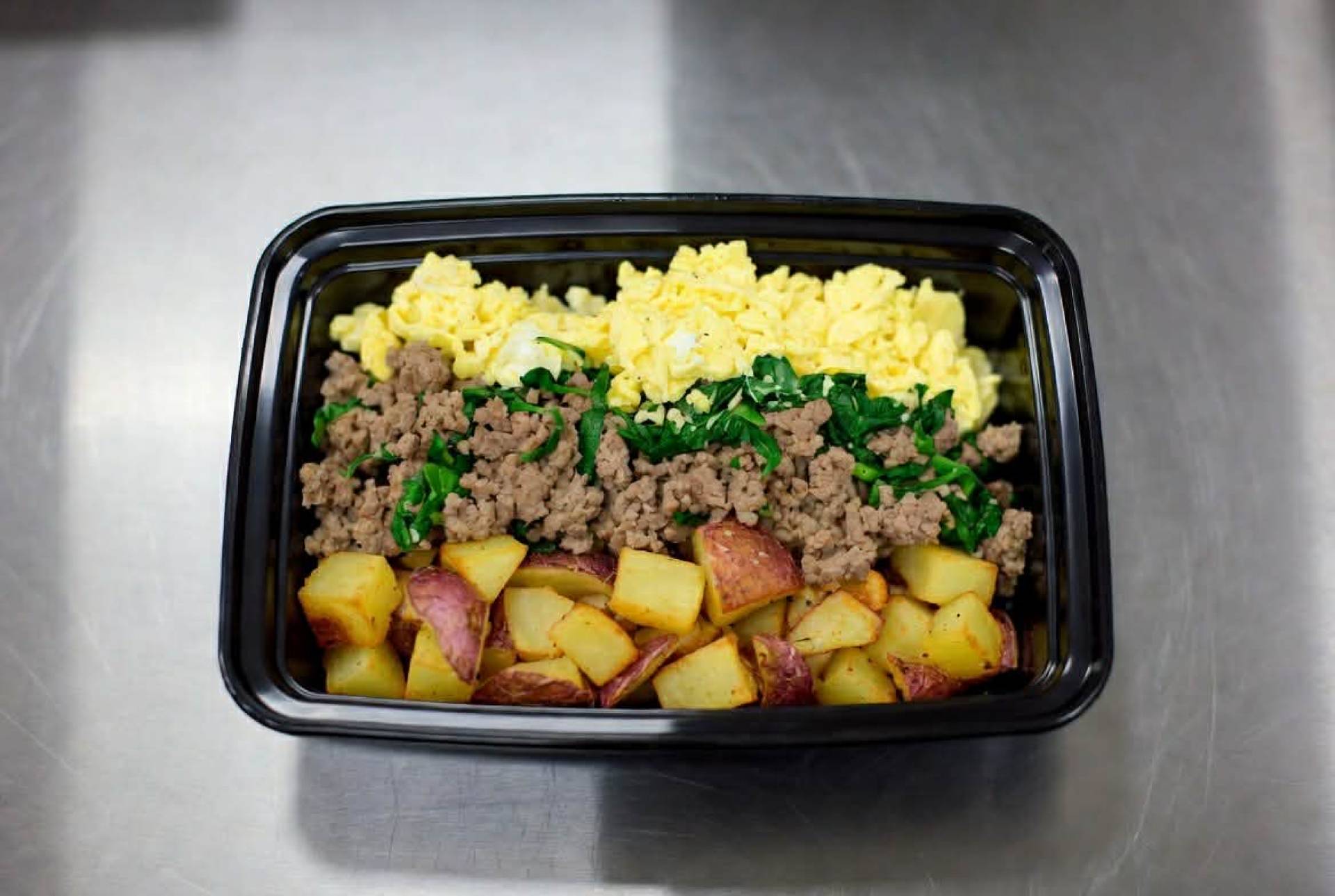 Potato Sausage and Egg Scramble Bowl