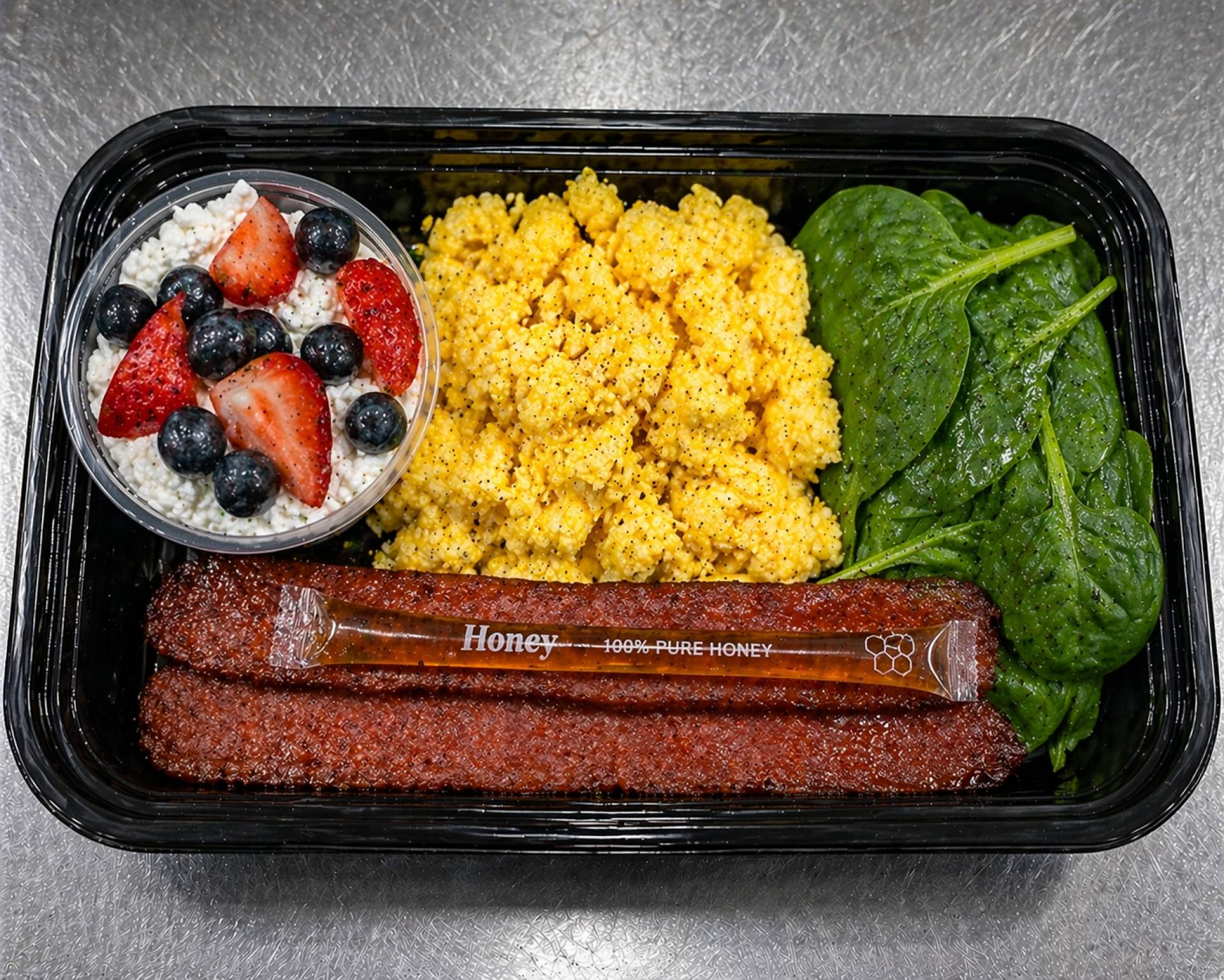 Bacon Egg and Berry Breakfast Bowl