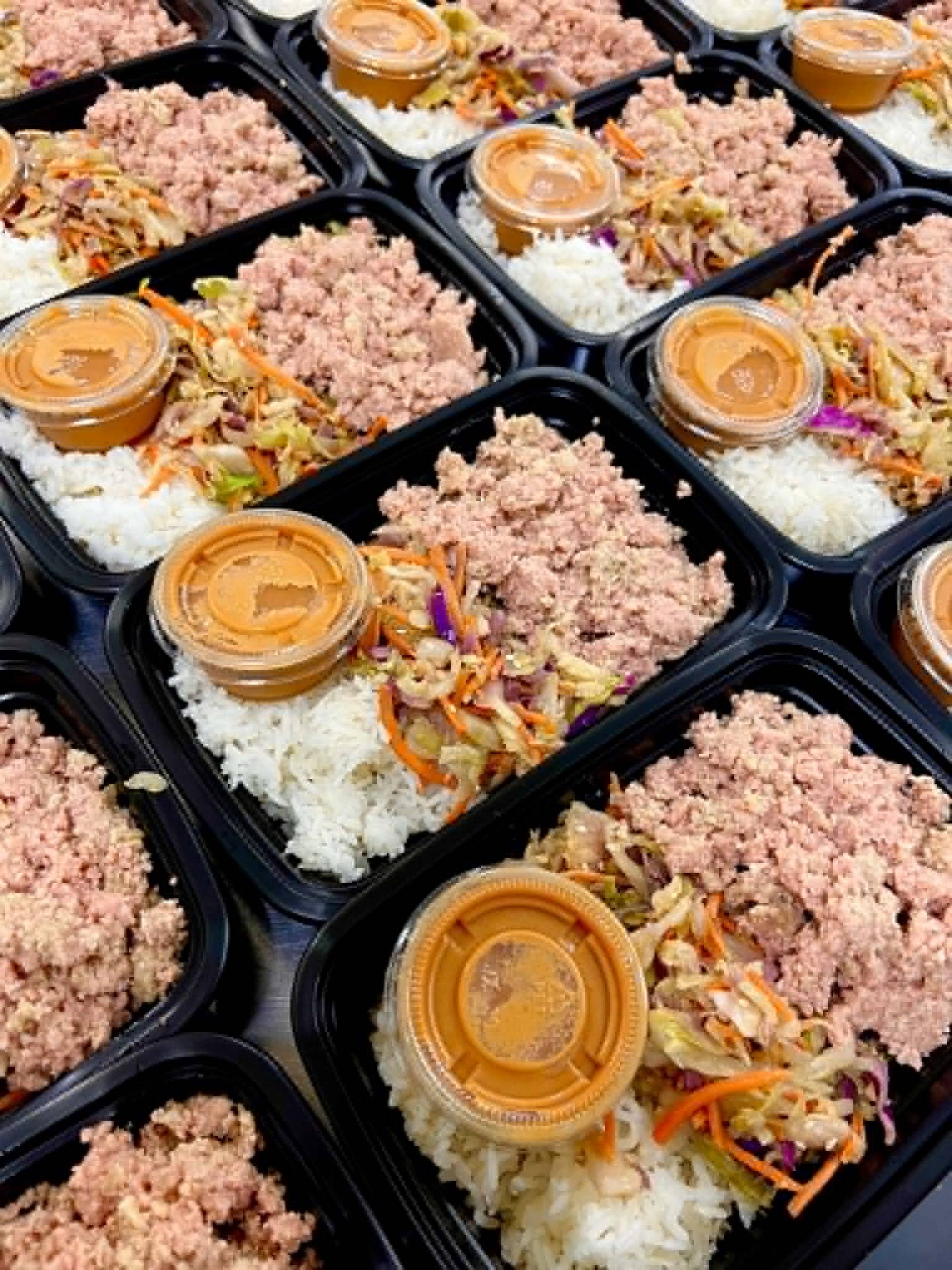 Turkey Egg Roll Bowl with Thai Peanut Sauce