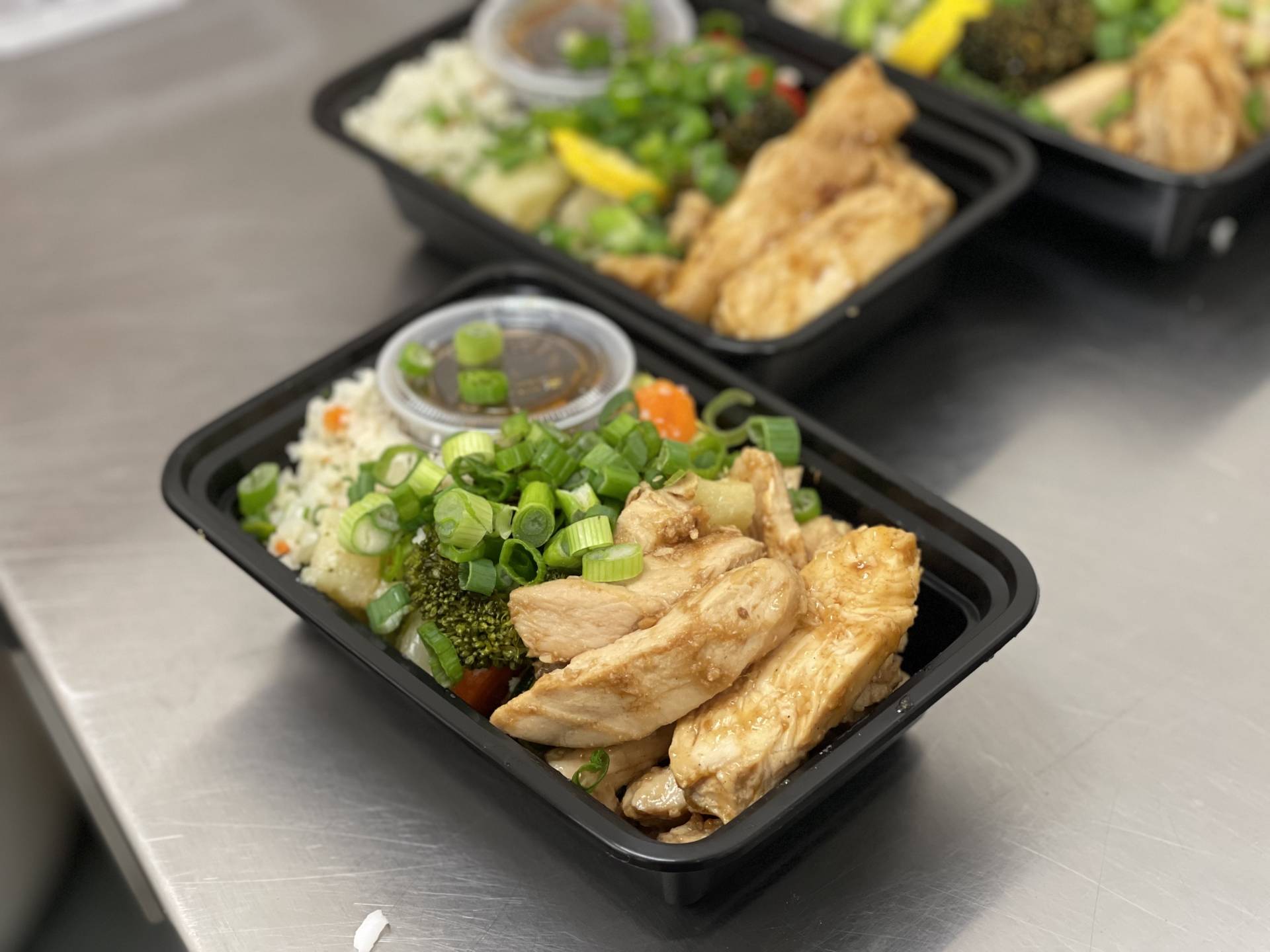 Pineapple Teriyaki Chicken Bowl w/ cauli-rice