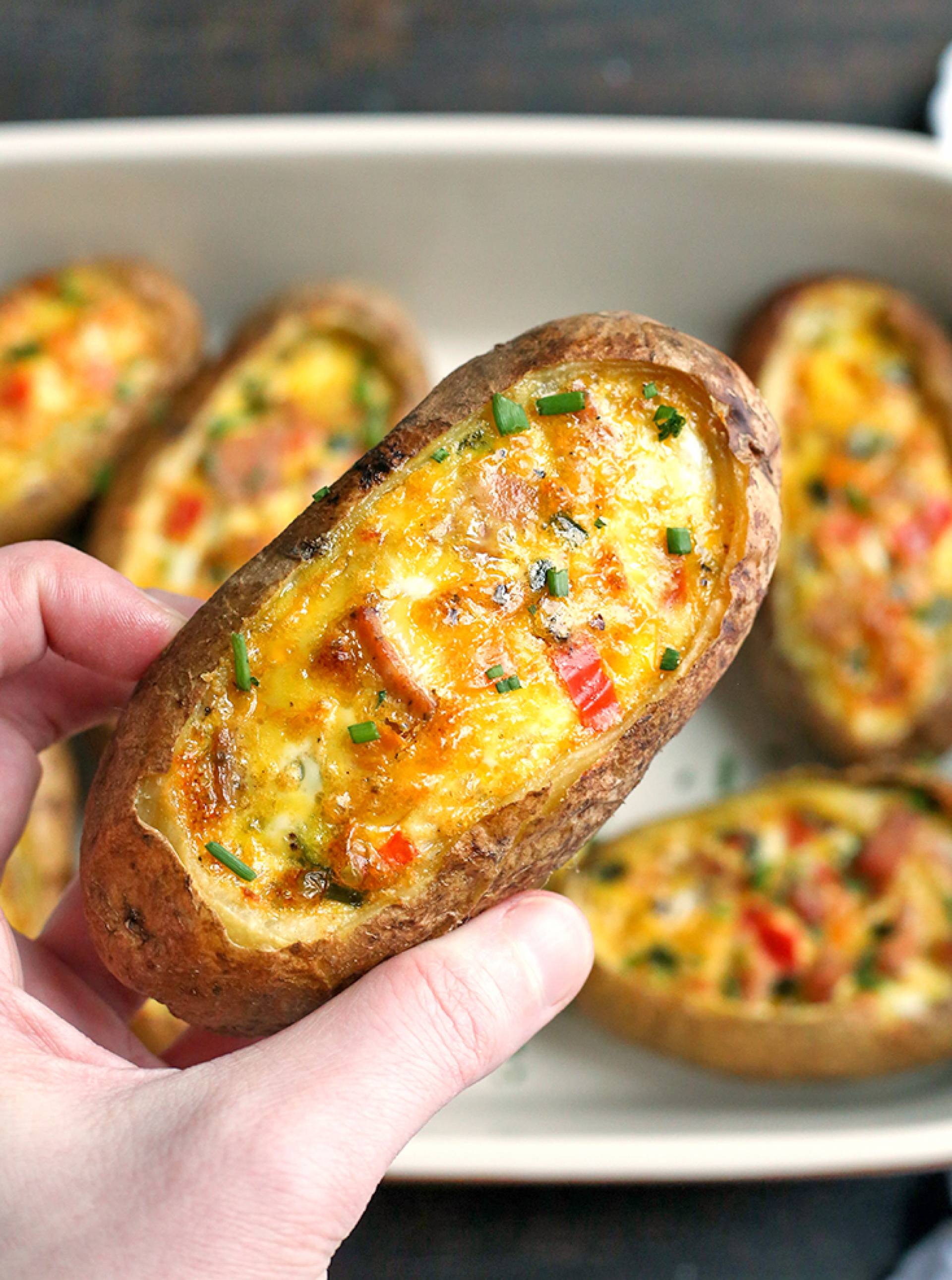 Veggie & Egg Potato Boat