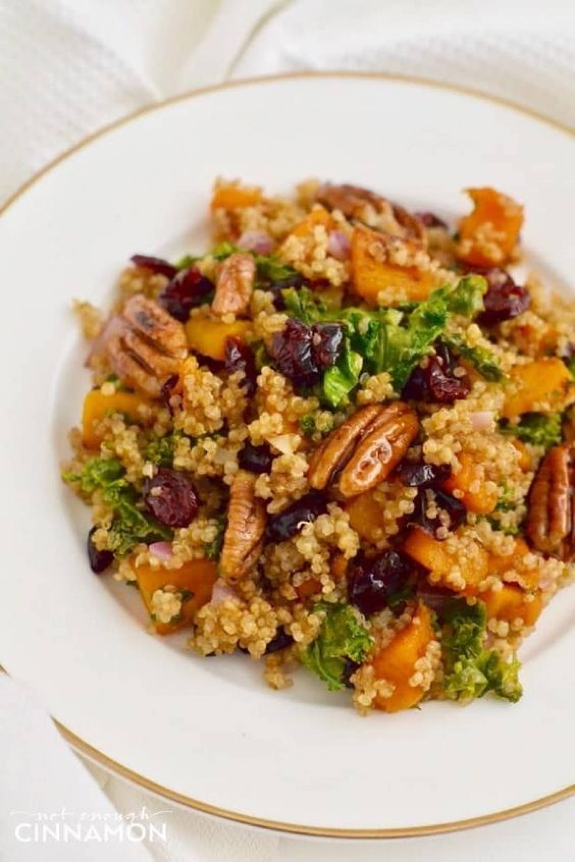 Winter Quinoa Salad w/ Orange Hummus Dressing