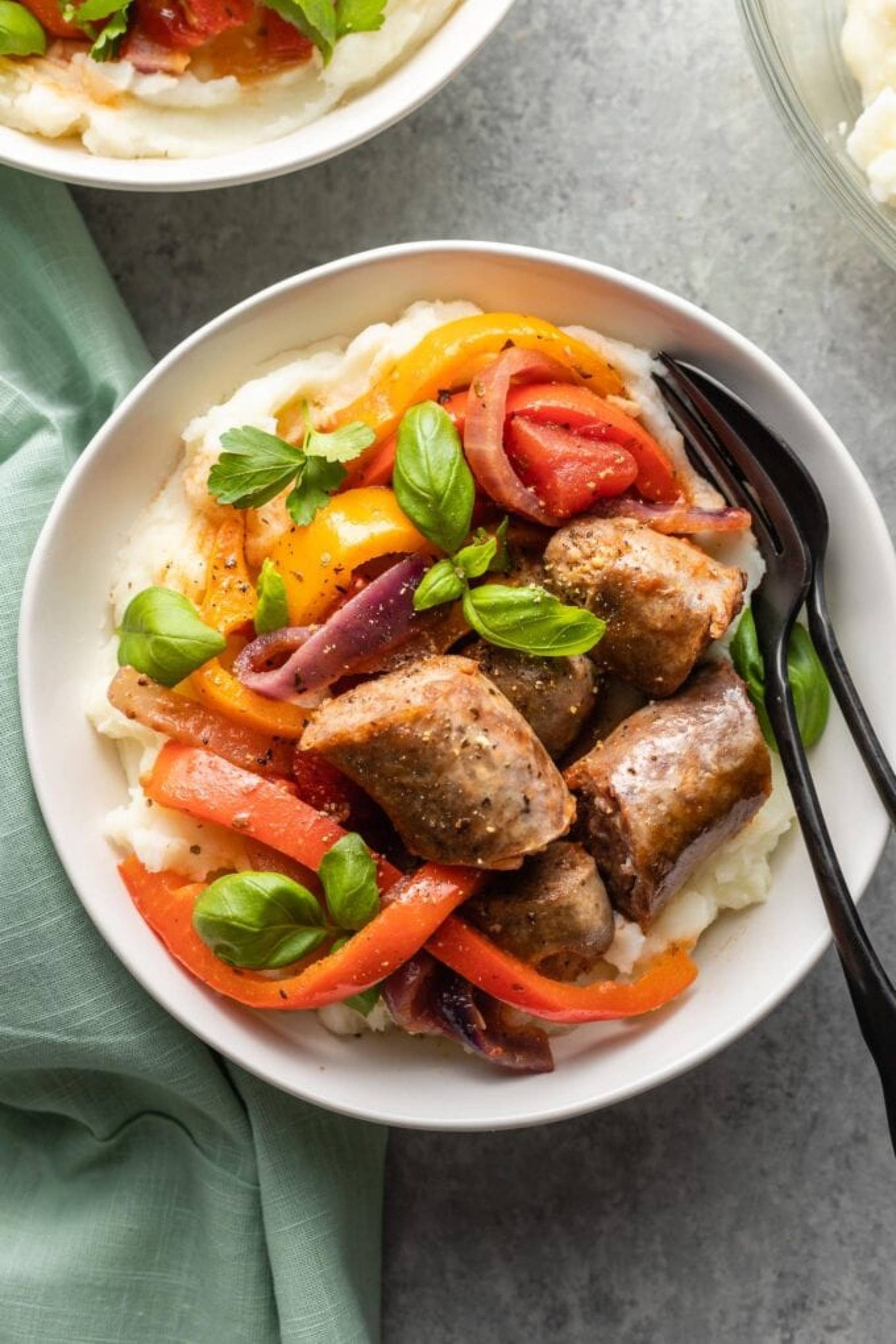 Italian Sausage with peppers and white rice